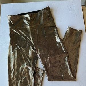 Gold Glitter Leggings